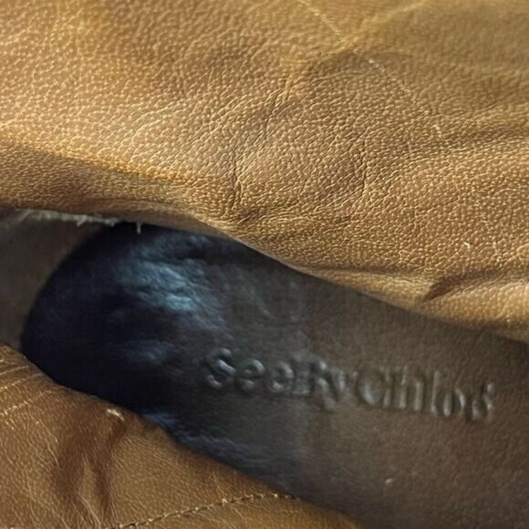 See by Chloé Edith Ankle Boot Women's 38.5 US 8.5 Black 100% Calf-Skin Leather - Picture 8 of 14